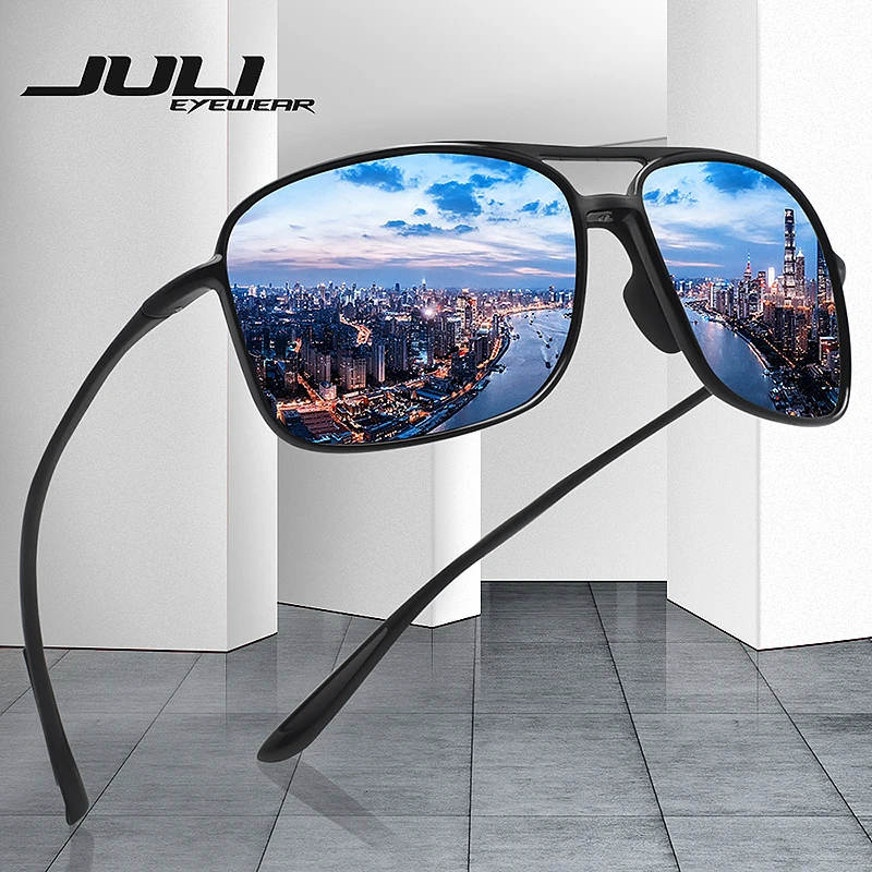 Juli Polarized Pilot Sports Sunglasses Men Women Tr90 Unbreakable Frame