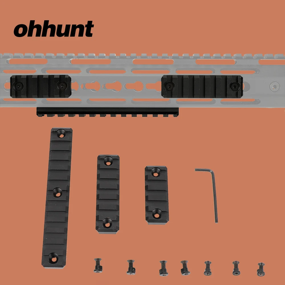 

ohhunt 3pcs Sets 13 Slot 7 Slot 5 Slot Picatinny Weaver 1913 Rail Section Keymod Rail Mount for Tactical Key Mod Handguard
