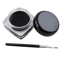 Подводка для глаз, гелевая, кремовая, Черная Подводка для глаз, стойкая водостойкая гелевая подводка для век с кистью, макияж, косметика, очаровательные глаза