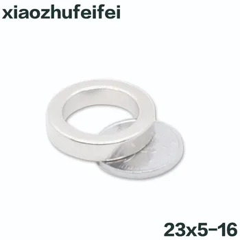 

10pcs Dia 23X5 mm hole 16 mm Ring Round Neodymium Magnets With straight Hole new strong magnet 23*5-16mm