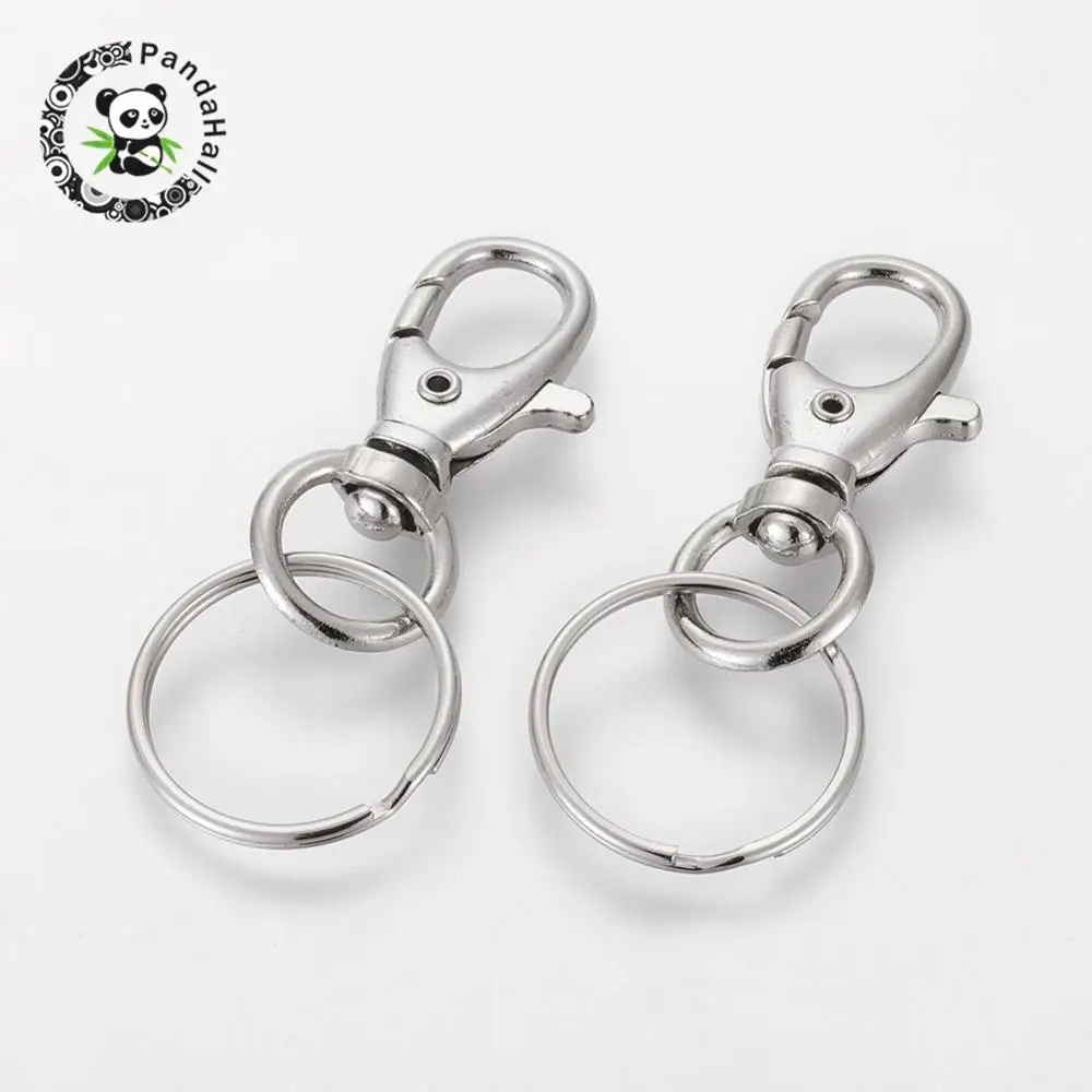 100pcs Iron Swivel Clasps With Key Rings Metal Jewelry Findings For DIY