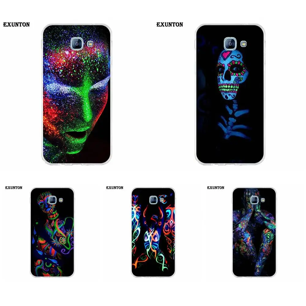 Для Galaxy A3 A5 A7 A8 A9 A9S On5 On7 Plus Pro Star 2015 2016 2017 2018 TPU чехол для телефона светится в темноте