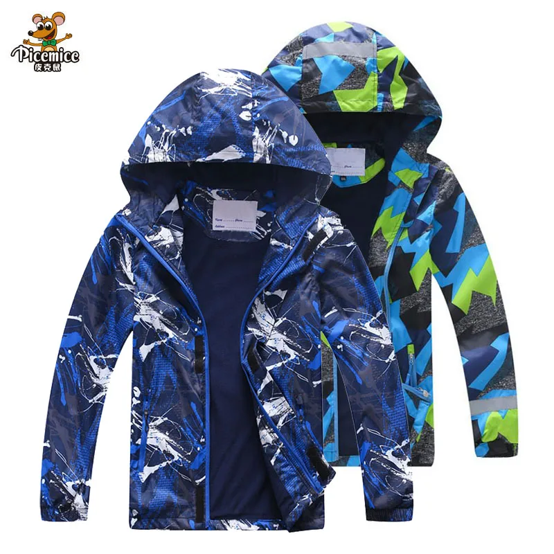Waterproof Windproof Boys Girls Jackets New 2021 Spring Autumn Children Outerwear Jackets Sport Fashion Double-deck Kids Coats