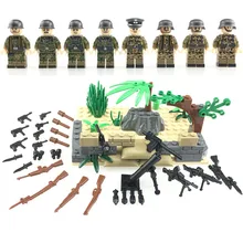 8PCS Weltkrieg 2 German army Assault Special Force Soldiers weapons figure building blocks toys for children Military blocks toy