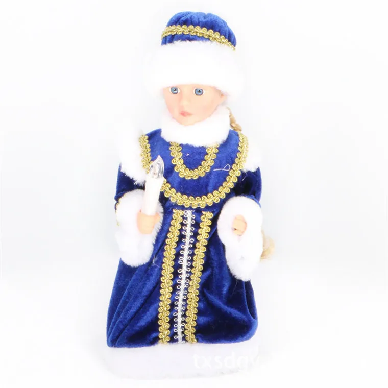 Presentes de Natal para Crianças Versão Russa Neve Maiden Papai Noel Boneca Falando Brinquedos Elétrica Musical Natal Decorações 13 Brinquedos e hobbies