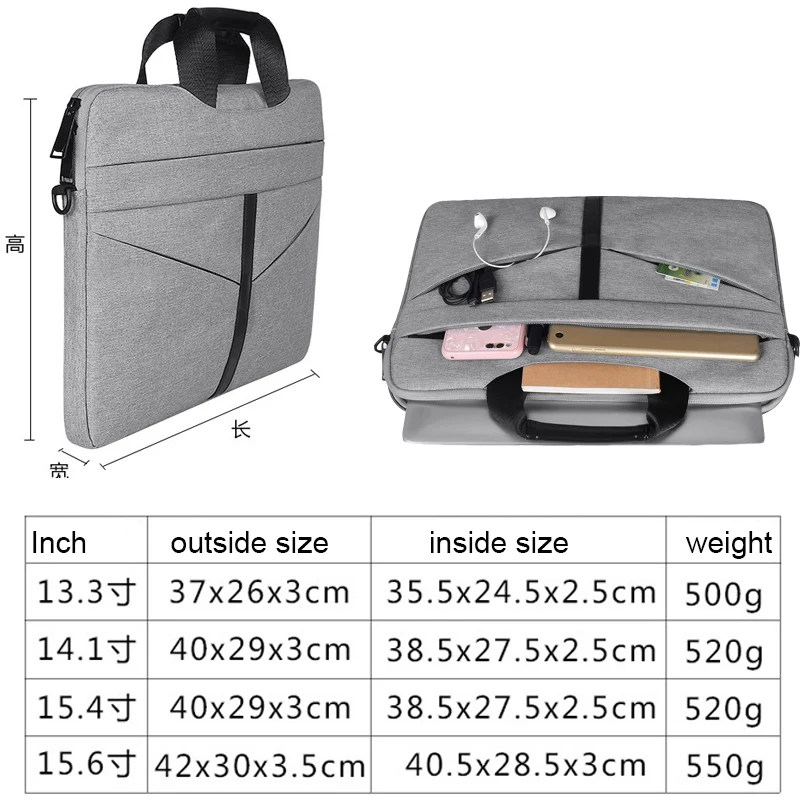 Laptop Cover Case For Book 2 Surface Go Pro 6 5 4 3 Women Men Sleeve For Xiaomi Mi Notebook Pro 15.6 Air 13 Shoulder handbag  (8)