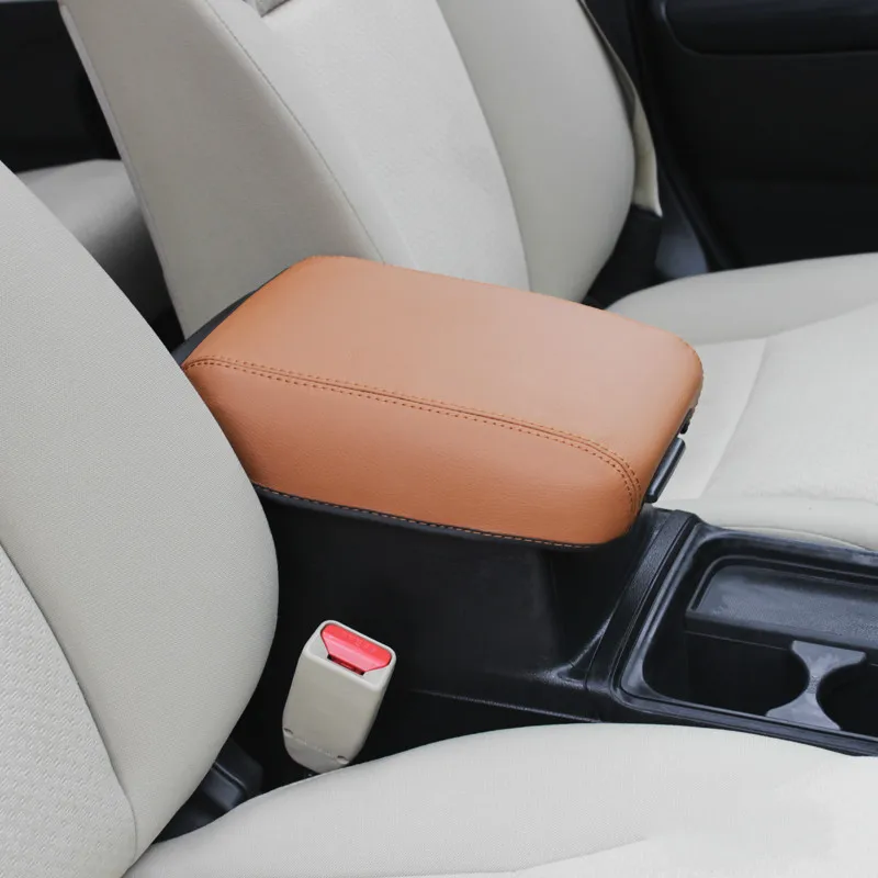 Super fiber Leather Car Armrest Cover Pad Console Arm Rest Pad Accessories For 2012 13 14 15 16