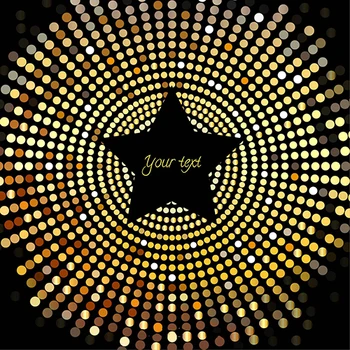 

Golden Gold Polka Dot Star Bling photo studio background Vinyl cloth Computer printed wall backdrop