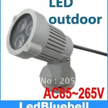 IP65 300LM 3W теплый и белый 3*1W светодиодный светильник для сада лужайка лампа AC 85 V-265 V