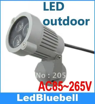 

IP65 300LM 3W Warm & White 3*1W LED Spot Light Garden Lawn Lamp AC 85V-265V
