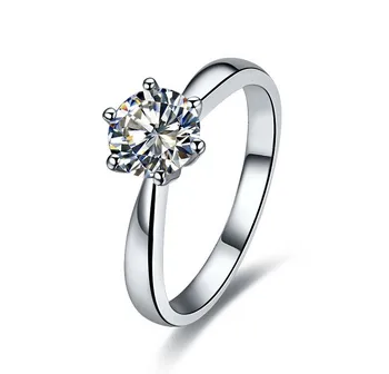 

2 Carat SONA Diamond Engagement Ring Real Wedding rings Fantastic Birthday Gift For Sweat Heart Drop Shipping Ring