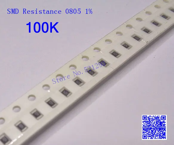 Smd Resistance 0805 100k 100 K Ohm 1% 1/8w Chip Resistors 500pcs/lot ...