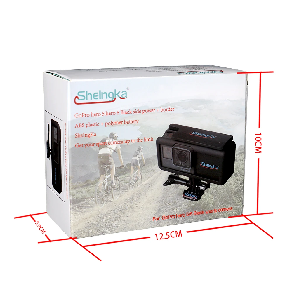 Боковой внешних аккумуляторов мобильный источник питания с рамкой защитный кожух для GoPro Hero5/6/7 черный Тип-C Аксессуары для фотоаппаратов