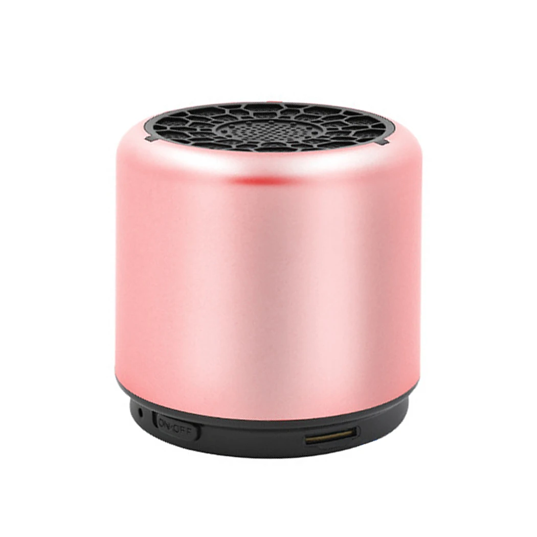 Cute Rose Gold Mini Bluetooth Speaker Portable Outdoor Wireless Speakers Hands-Free With Mic TF Card FM Radio AUX For IPhone | Электроника