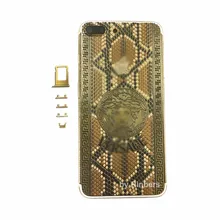 For iPhone 7 Plus 5.5″ 24K 24KT 24CT Gold Indian Diamnond Crystal Back Cover Housing Middle Frame Replacement with LOGO&Buttons