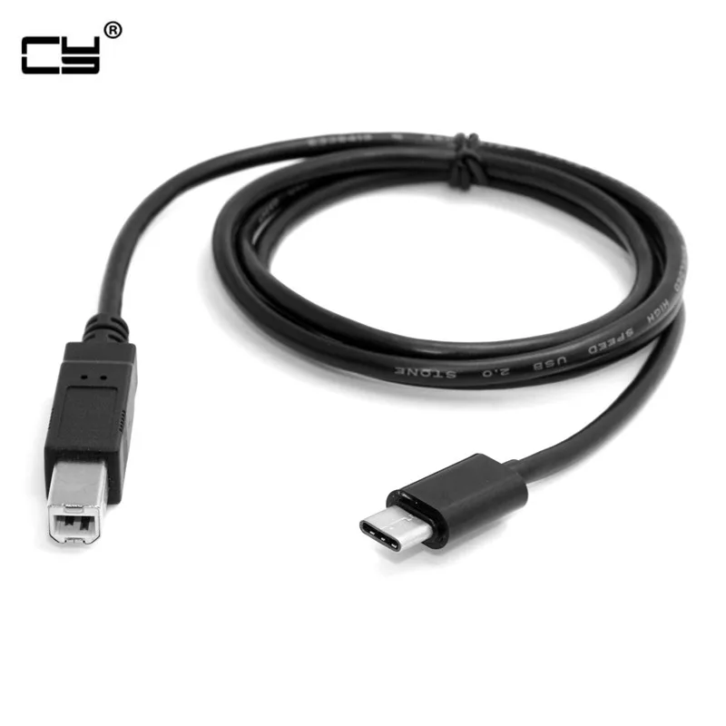 

USB-C USB 3.1 Type C Male Connector to USB 2.0 B Type Male Data Cable for Cell Phone & Macbook & Laptop 1m 3ft