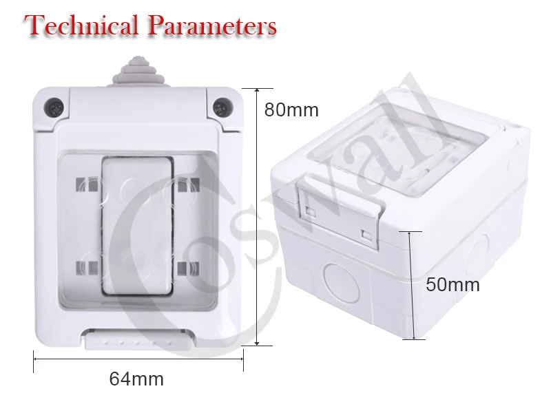 COSWALL CE сертификация IP44 водонепроницаемый пыленепроницаемый наружный настенный выключатель 1 комплект Переключатель ВКЛ/ВЫКЛ светильник