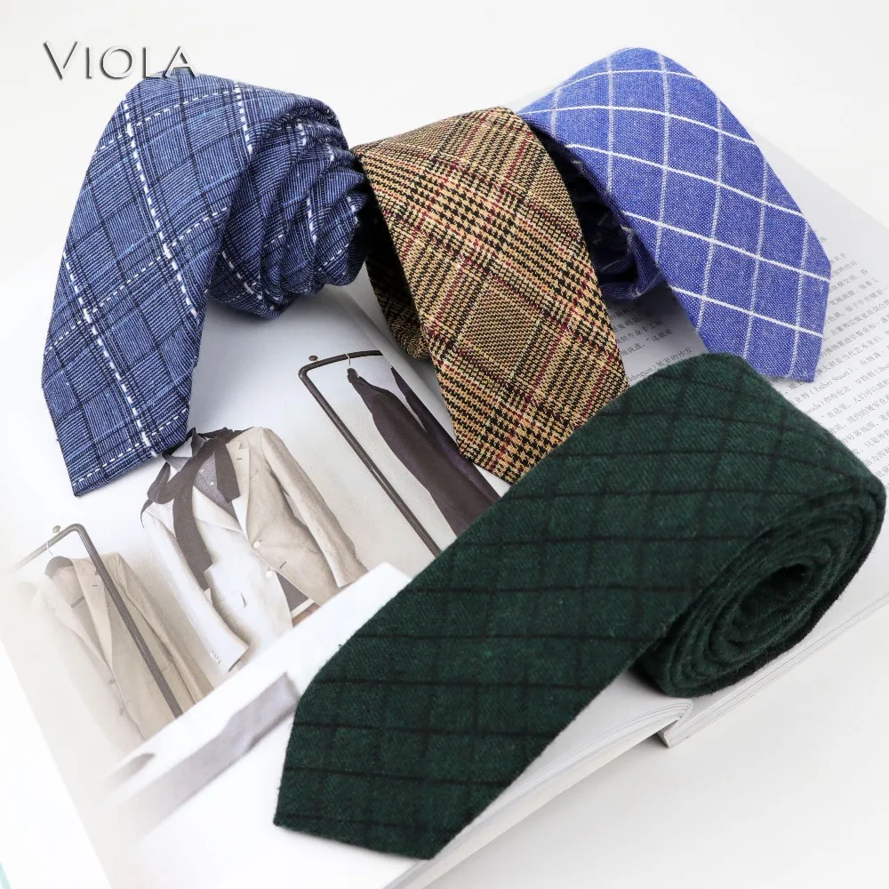 

Plaid Striped NeckTie Cotton Tie 6cm Men Tie Casual Wedding Banquet Party Dress Tuxedo Gift Adult BowTie Accessory High Quality