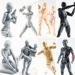 15 см многофункциональные подвижные фигурки SHFiguarts BODY KUN/BODY CHAN серый/оранжевый цвет Ver ПВХ фигурка Коллекционная модель игрушки