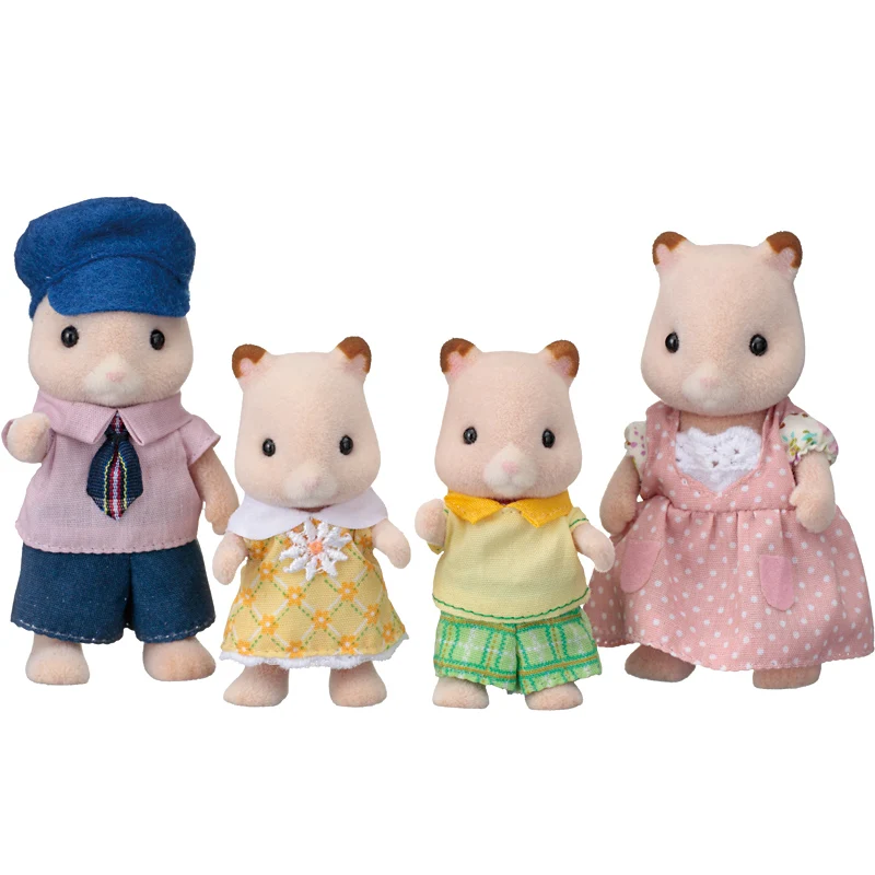 Sylvanian Families хомяк Семья Кукольный домик 4 шт. рисунок Комплект Родители и дети девочка игрушка в подарок 5121