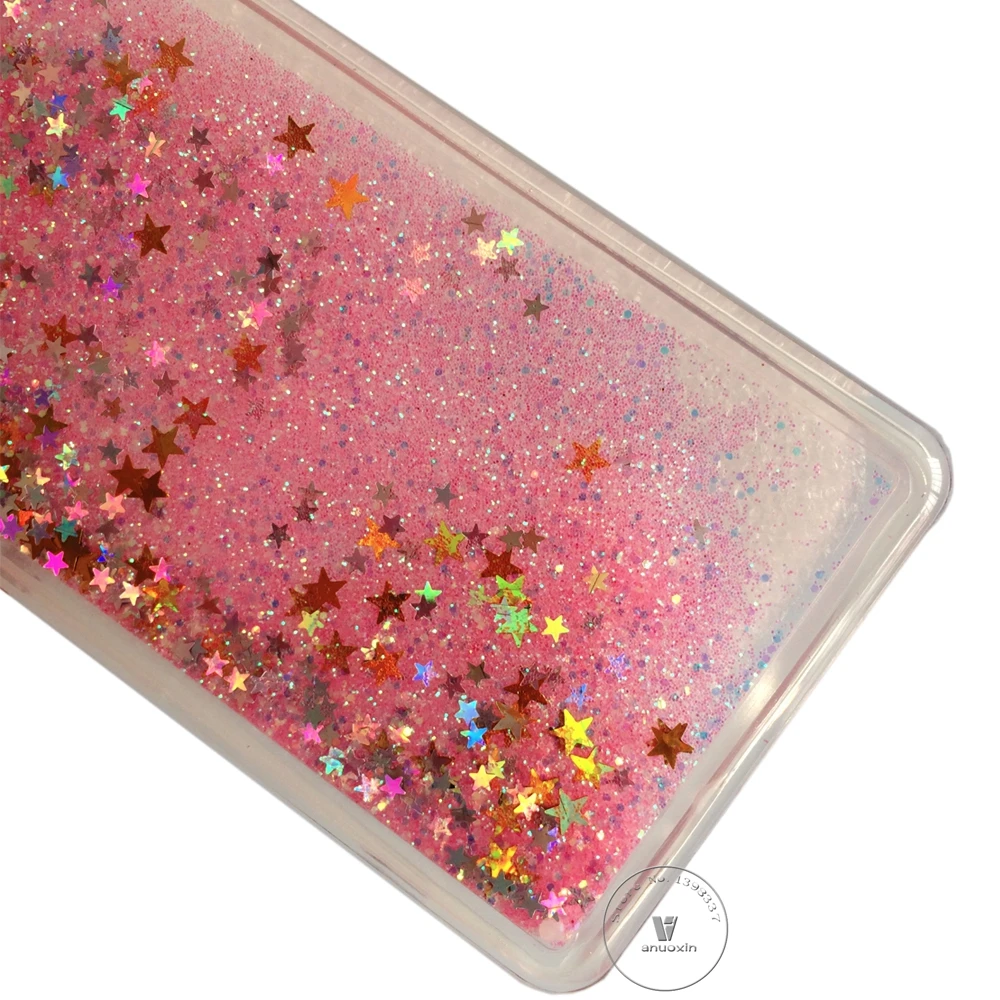 Dinámica amor corazón brillo líquido de Glitter. Caso de la sFor Funda Sony Xperia E5 caso Coque Sony E5 F3311 F3313 suave TPU cubierta del teléfono