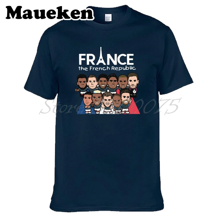 Мужчины Франция Griezmann Varane Mbappe Dembele Pogba Lloris Pavard Giroud Fekir world Tolisso чемпионы футболка