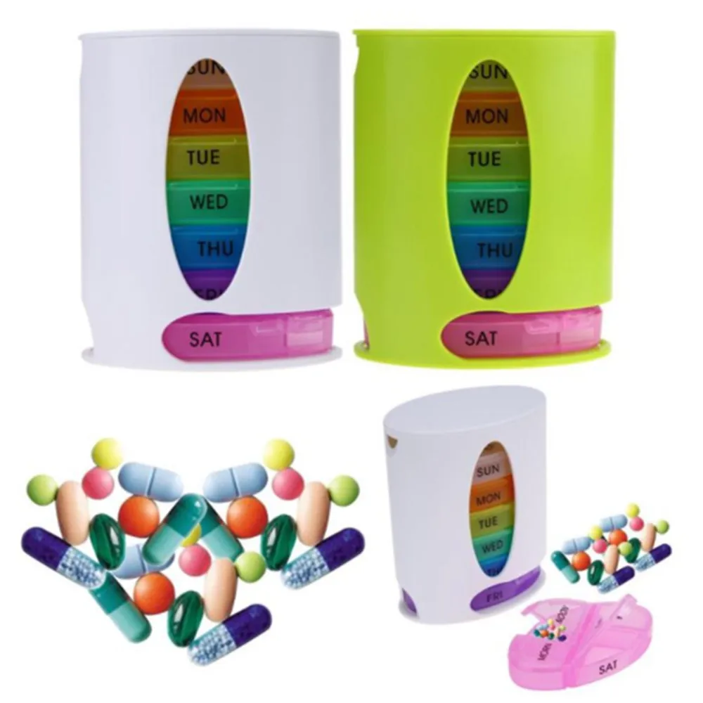 

Portable 7 Days 28 Grids Weekly Colorful Pill Case Storage Box Travel Medicine Box Holder Tablet Organizer Medicine Pill Box