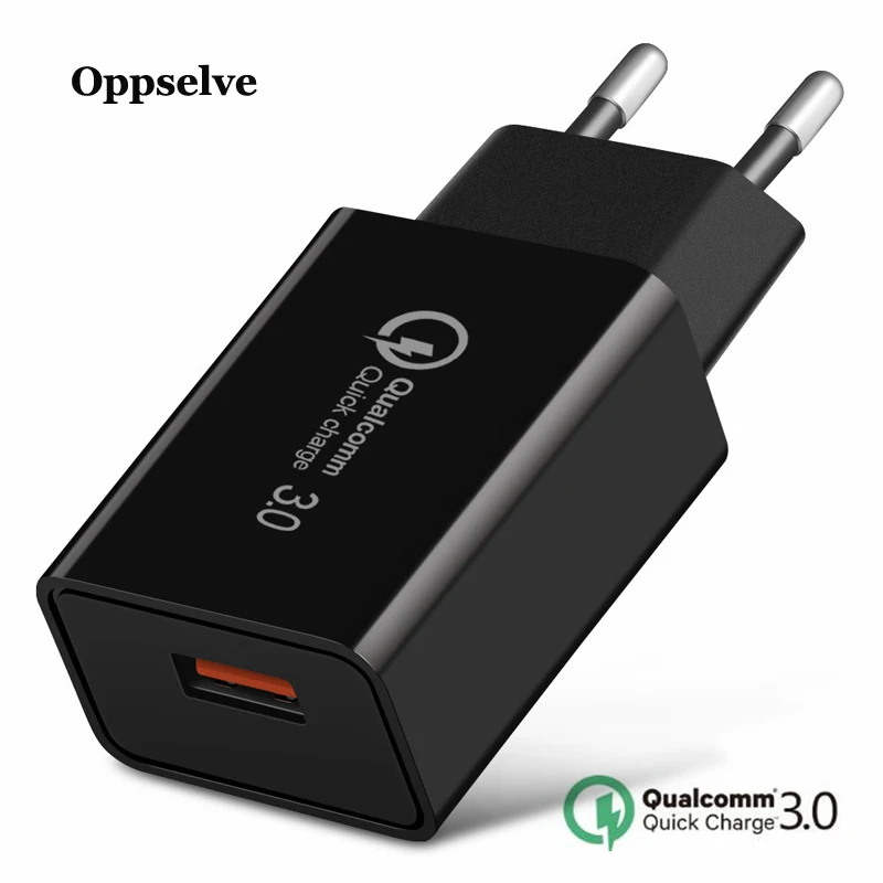 

Oppselve Quick Charge 3.0 USB Charger For iPhone XS X 8 Fast Charging Travel Wall EU Plug For Samsung S9 Note 9 Mini USB Adapter