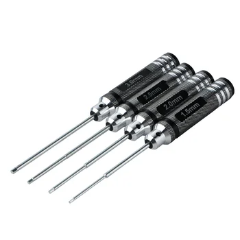 

4 pcs 1.5 2.0 2.5 3.0mm Hex Screwdriver Color Titanium Alloy Steel Hexagon Screwdriver Set Allen Driver For RC Helicopter Car