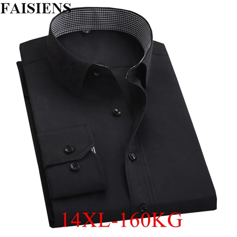 

FAISIENS Men Autumn Formal Shirs Large 8XL 9XL 10XL Long Sleeve Plus Size 6XL 7XL 11XL 12XL 14XL Big Office Cotton Dress Shirts