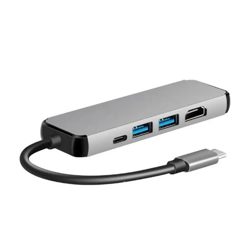 

5 in 1 Type-C Multi-function HUB With HDMI Port Gigabit Ethernet Port Rj45 2xUSB 3.0 for PC/Laptop Accessories Macbook Pro