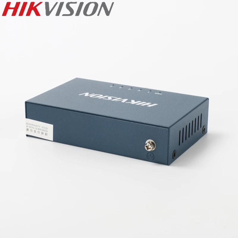 Hikvision DS-3E0105-E Неуправляемый коммутатор без PoE 5 портов 10/100 Мбит/с адаптивный металлический материал для 4CH NVR и ip-камер видеонаблюдения