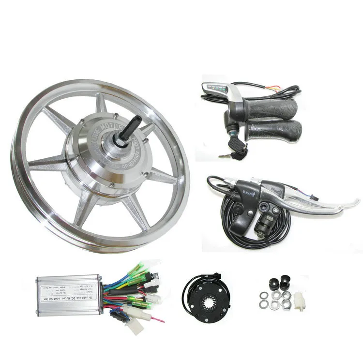 Cheap 14" 36V 350W  front wheel hub motor  electric bike motor kit  bicicleta electrica motor kit 0