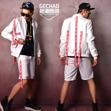 M-6XLl/белая красная лента сшитая бейсбольная форма набор стилист волос Звезда Ночной клуб бар певица DJDS представление платье