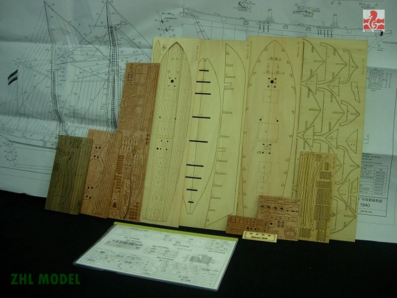 ZHL Halcon 1840 модель корабль дерево