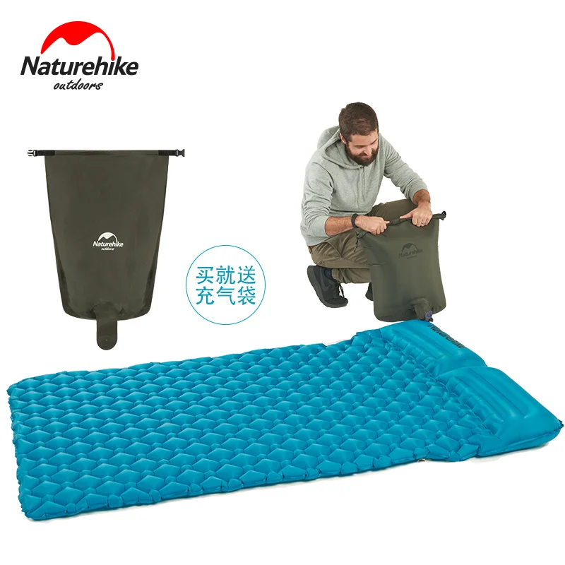 Naturehike في الهواء الطلق خفيفة نفخ مقاوم غطاء مرتبة ضد الماء وسادة النوم طوي الهواء سرير للتخييم الشاطئ نزهة