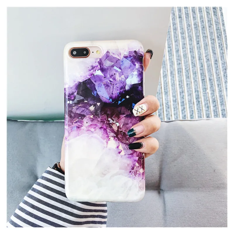 

Luxury crystal pattern Glossy Soft Case For iPhone 6 6S 7 8 Plus fashion Silicon Shockproof Cover For iPhone X XR XS Max Coque
