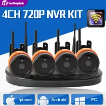 4Ch Беспроводной Ip-камера ВИДЕОНАБЛЮДЕНИЯ Системы безопасности 4 Шт. 720 P WI-FI Ip-камеры NVR Комплект Открытый Водонепроницаемый Ночного Наблюдения видение