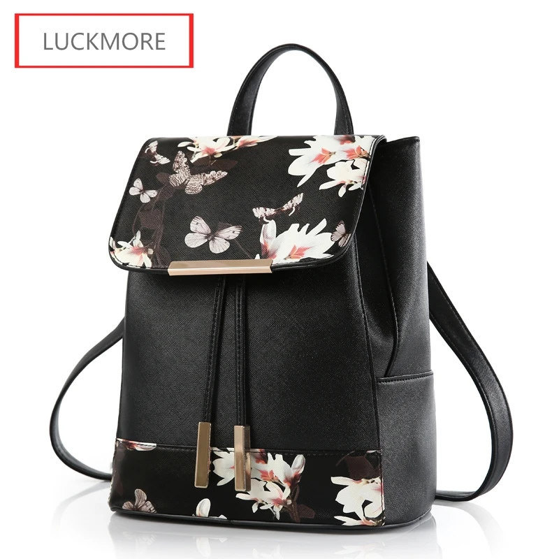 2016 New Design Pu Women Leather Backpacks School Bags Students Backpack Ladies Women