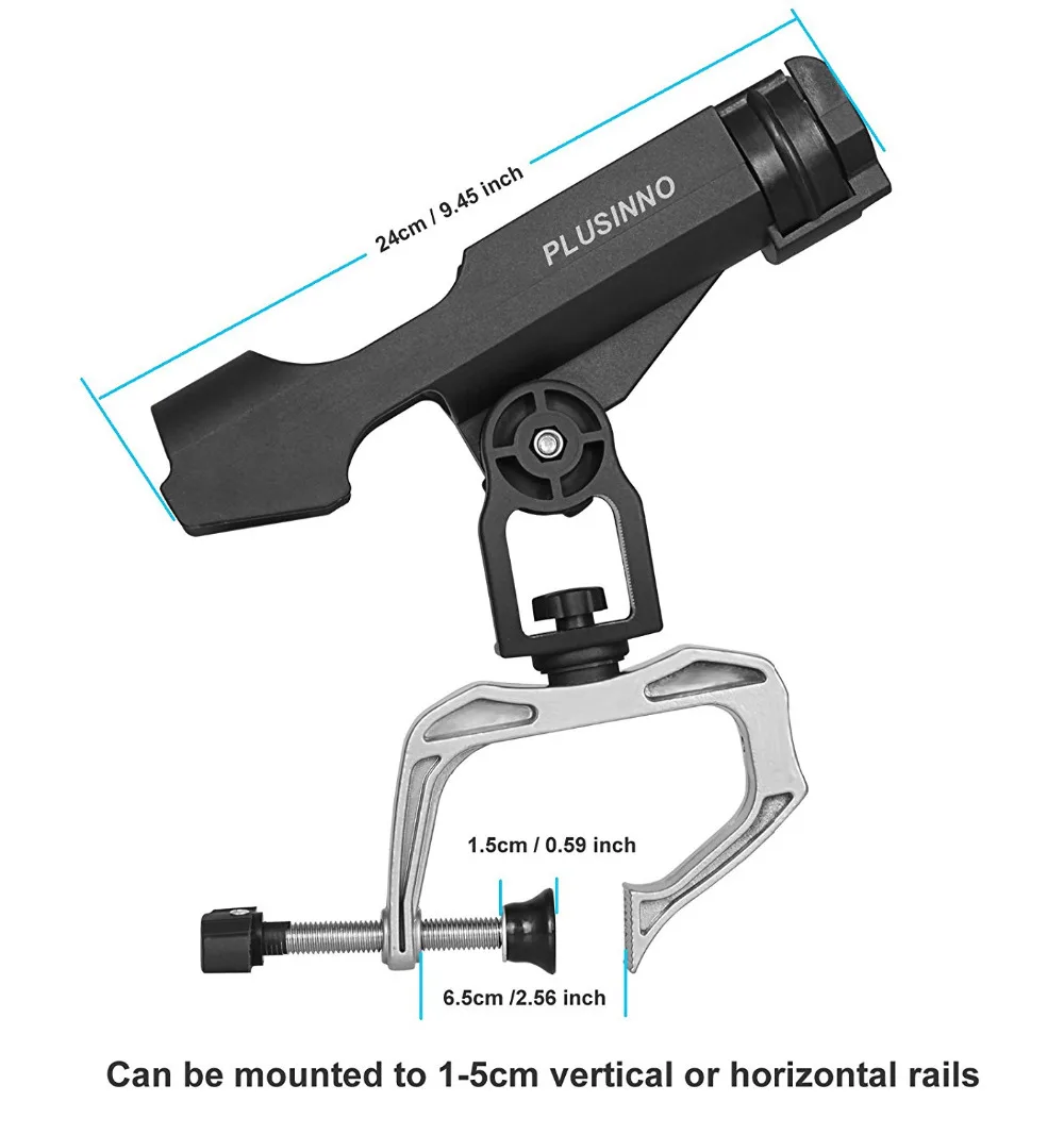 PLUSINNO рыболовные лодочные удилища, держатель с большим зажимом, 360 градусов, регулируемые стойки для удочек, складной держатель