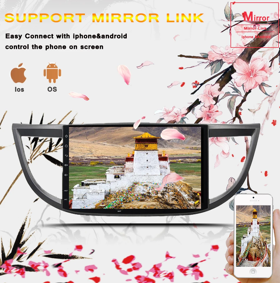 Sale 10.1 inch Octa Core Android 9.0 Car DVD Player Navigation GPS Fit Honda CRV 2012 2013 2014 2015 16 TV 4G Radio Stereo Head Unit 7