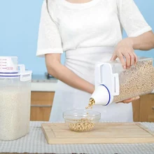 LASPERAL удобный органайзер Емкость Для Риса контейнер для хранения зерен зерновых зерен контейнер герметичная коробка с измерительными чашками