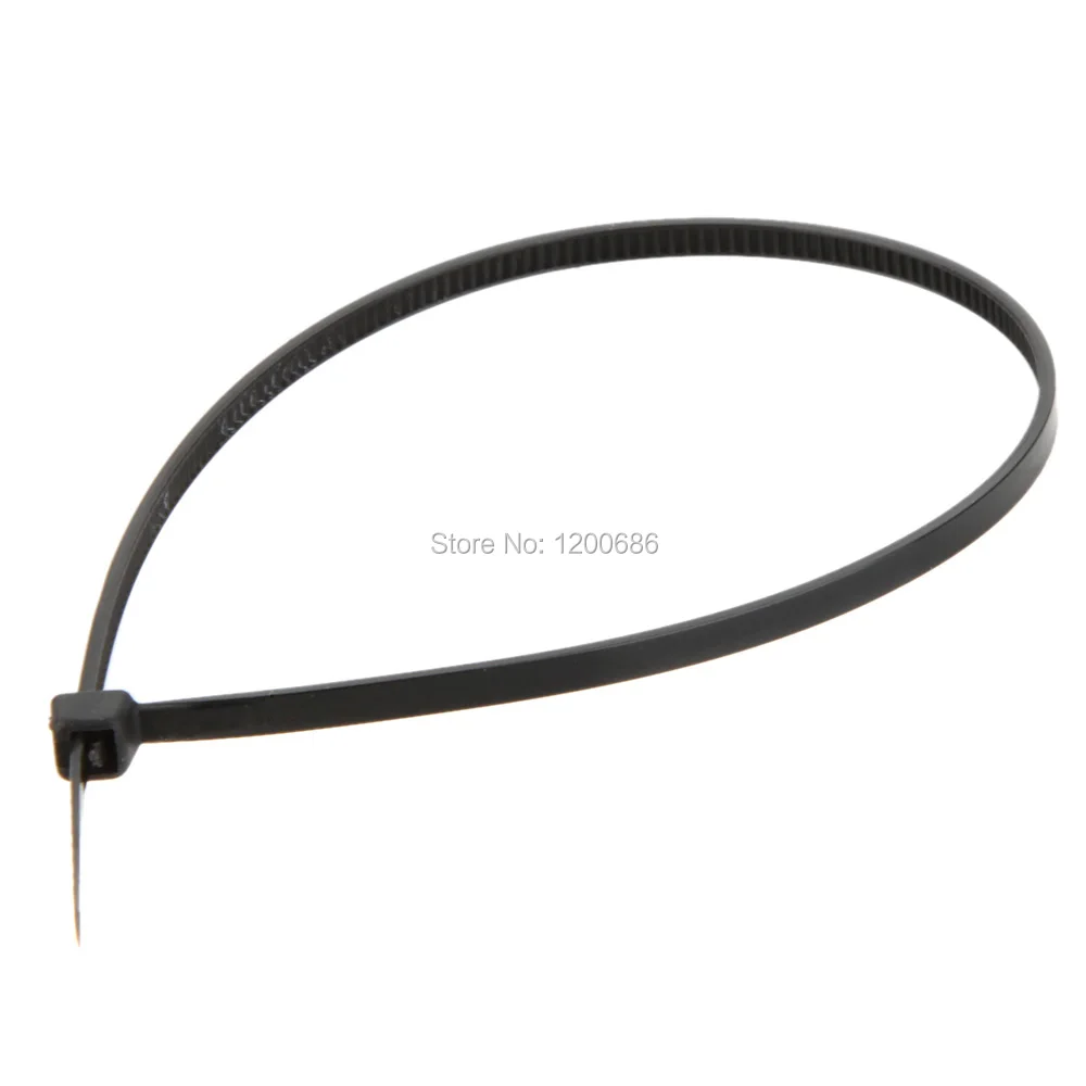 100pcs 3 x 200mm Durable Nylon en plastique cravates Zip attacher Wire Wrap Strap blanc