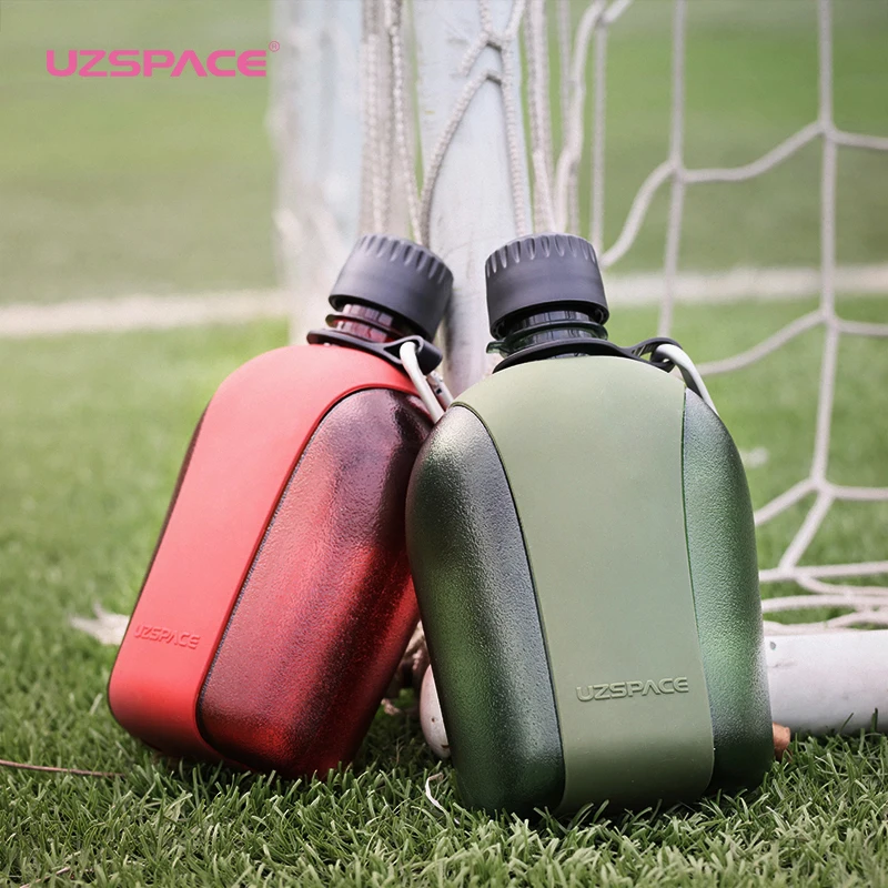New Uzspace Military Sport Water Bottles Creative Rope Tritan Seal Portable Camp Drink My bottle fo