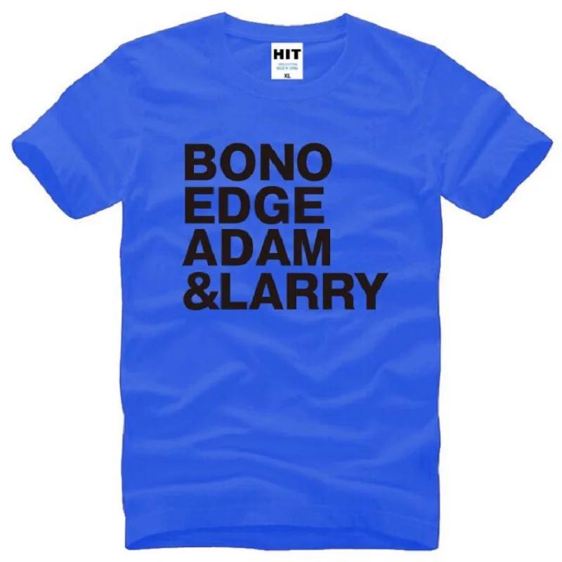 Рок-Группа U2 футболка Боно край Адам Ларри футболки Для мужчин короткий рукав с круглым вырезом Хлопок Альтернативная рок-футболка модные Топы Футболка