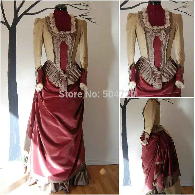 

Freeshipping!R-838 Vintage Costumes 1860s Civil War Southern Belle Ball Victorian dresses