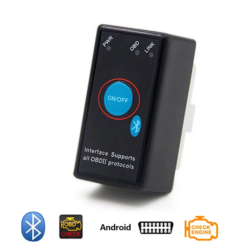 Супер Мини ELM327 V1.5 OBD2 чип PIC18F25K80 Bluetooth Авто диагностический инструмент сканер для
