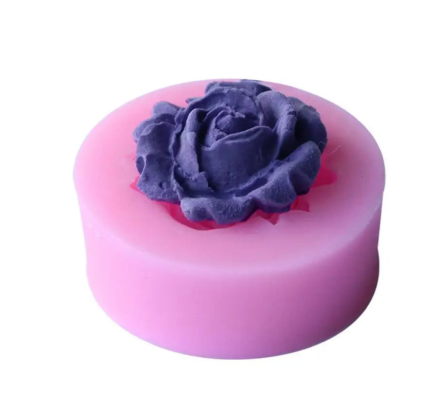 3D Роза шоколадная форма, помадные инструменты для украшения торта, силиконовая форма для мыла, силиконовая форма для торта