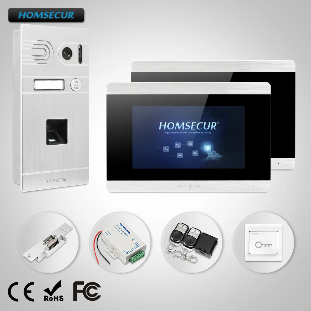 

HOMSECUR 7" Video Door Phone Intercom System+Recording & Snapshot for Apartment BC061-S + BM715-S