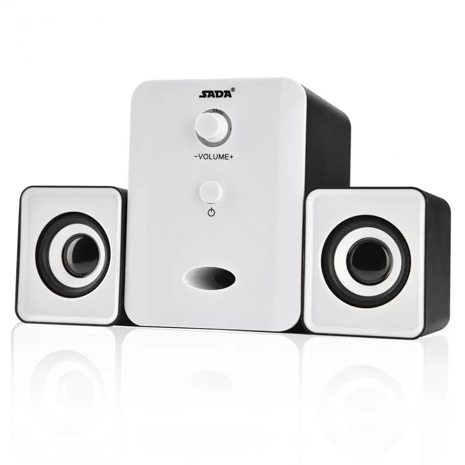 

SADA D-201 USB Wired Combination Speaker Mini Bass Stereo Speaker Music Player Subwoofer for Cellphone Laptop
